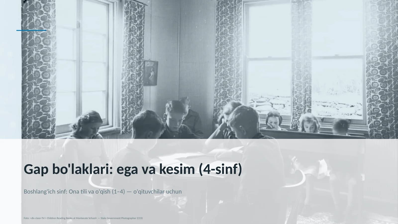 Gap bo'laklari: ega va kesim (4-sinf)