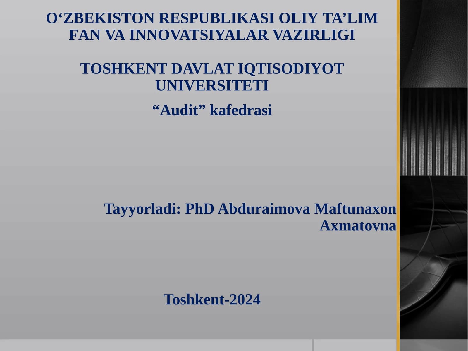 AUDITORLIK DALILLAR