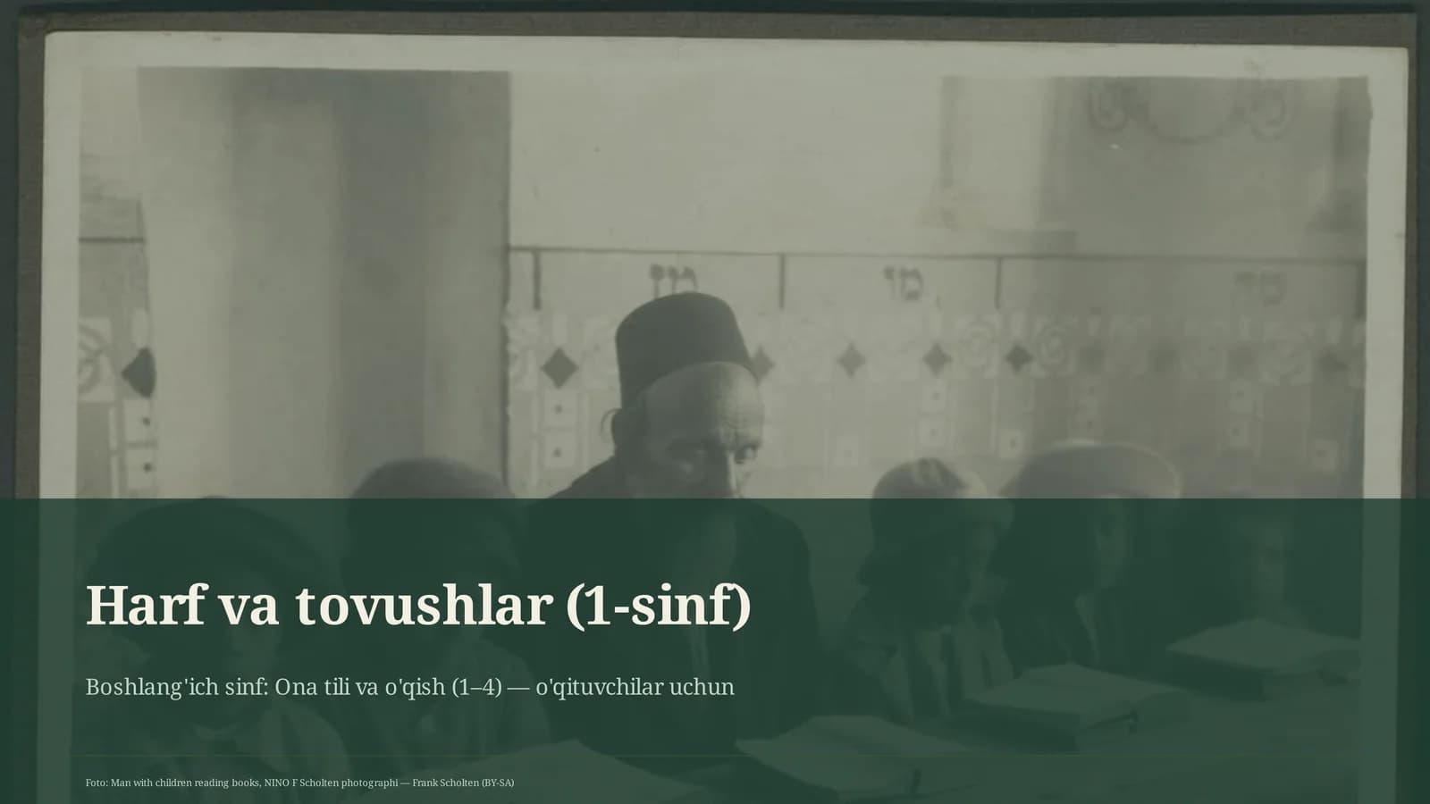 Harf va tovushlar (1-sinf)
