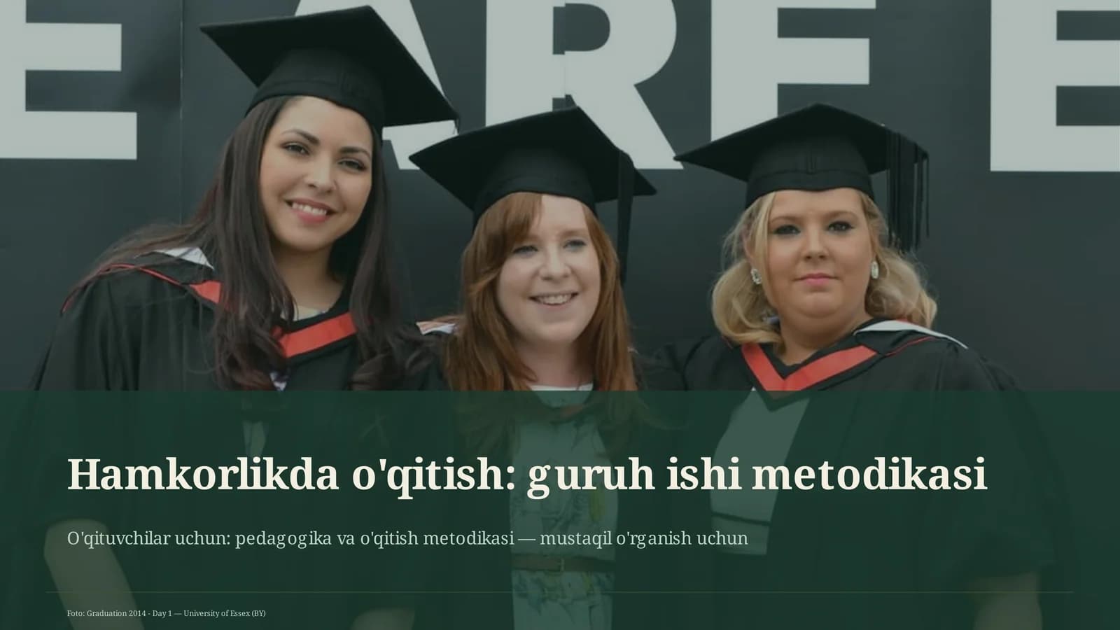 Hamkorlikda o'qitish: guruh ishi metodikasi