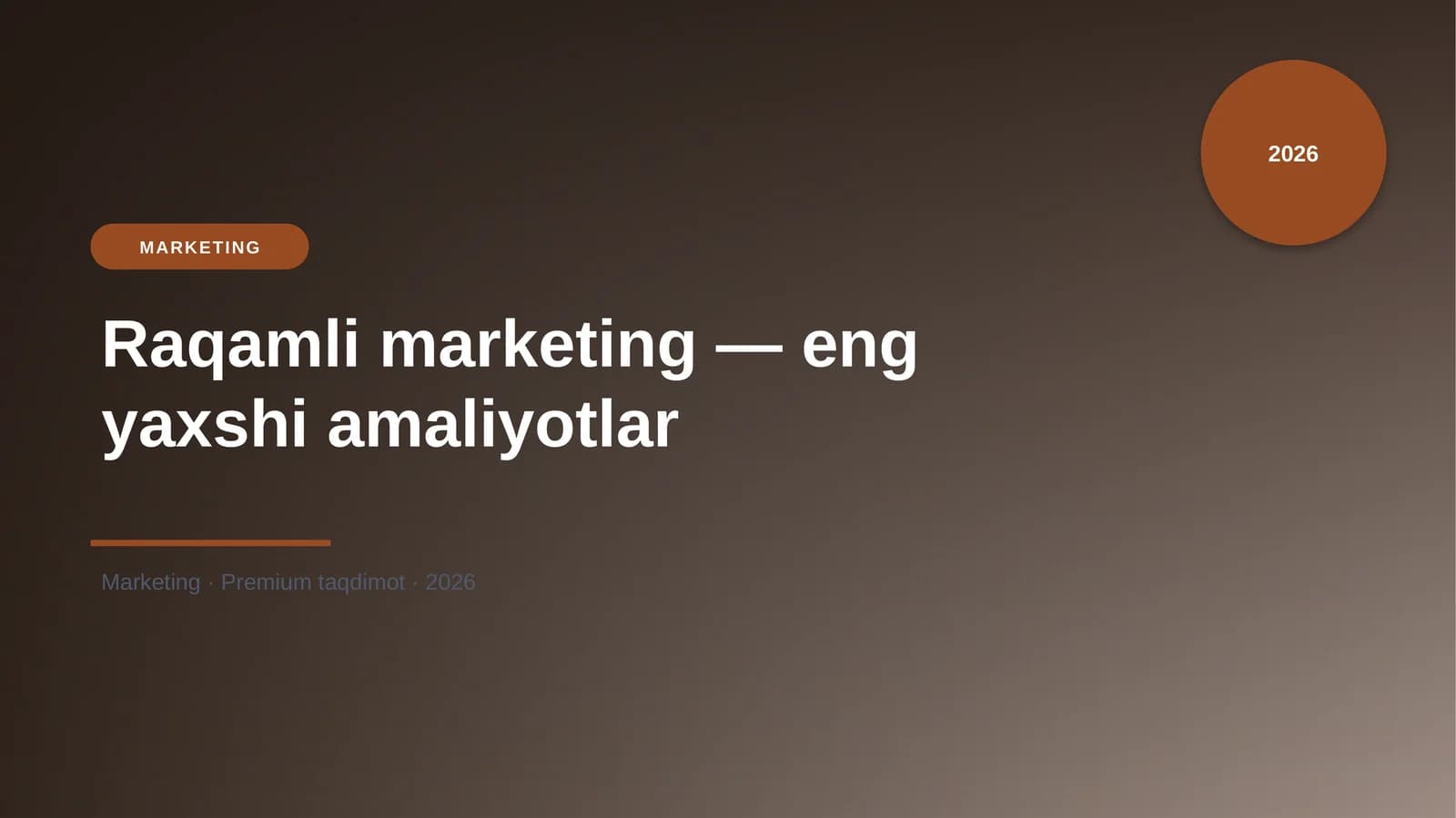 Raqamli marketing — eng yaxshi amaliyotlar