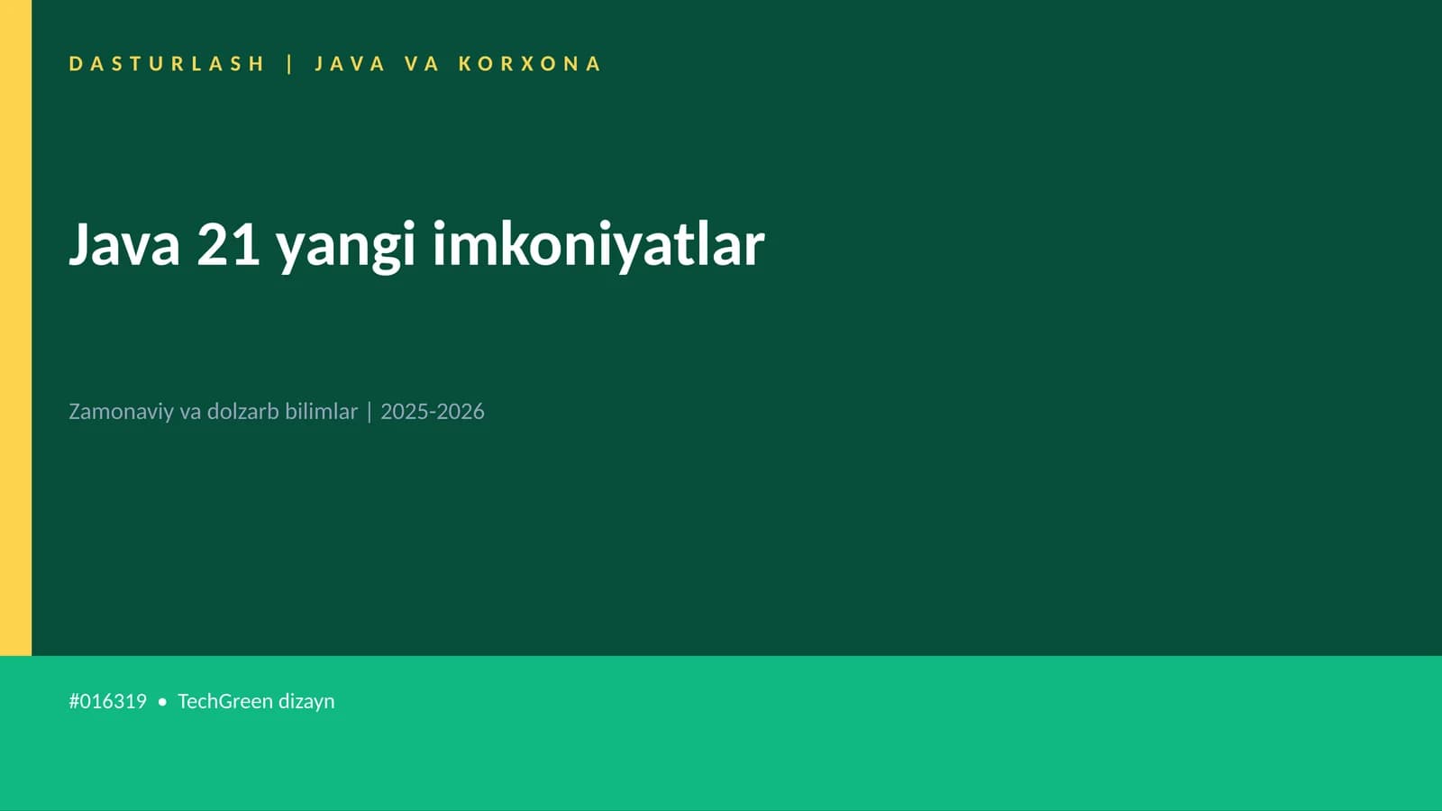 Java 21 yangi imkoniyatlar
