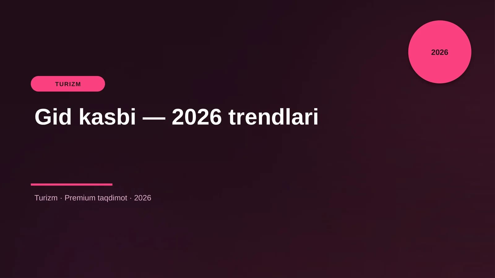 Gid kasbi — 2026 trendlari