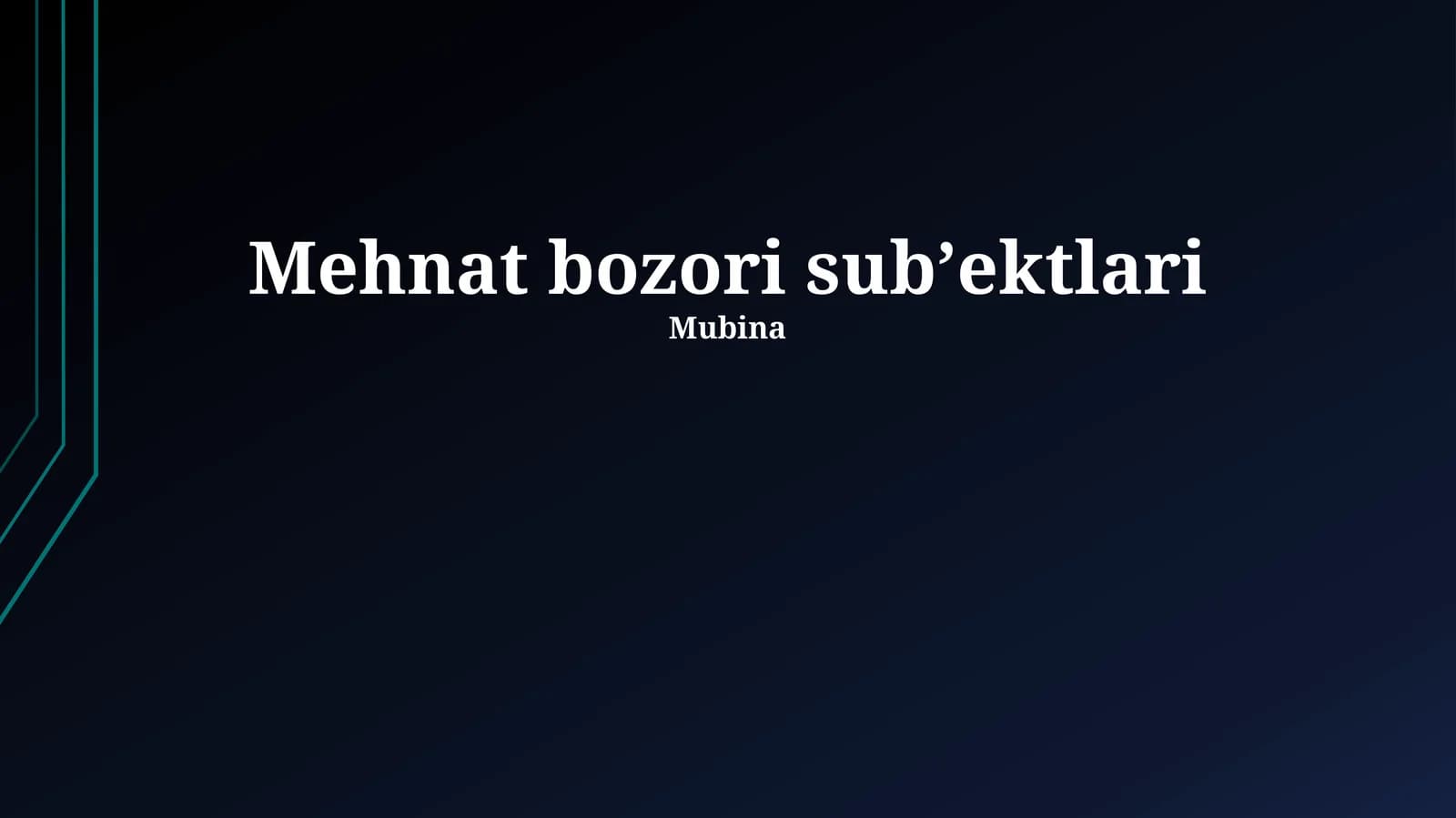 Mehnat bozori subʼektlari