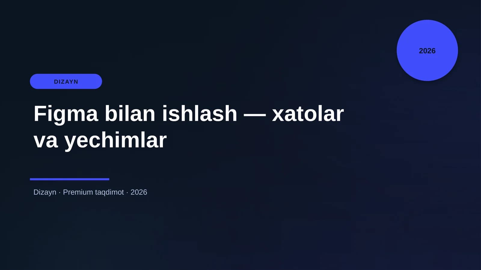 Figma bilan ishlash — xatolar va yechimlar