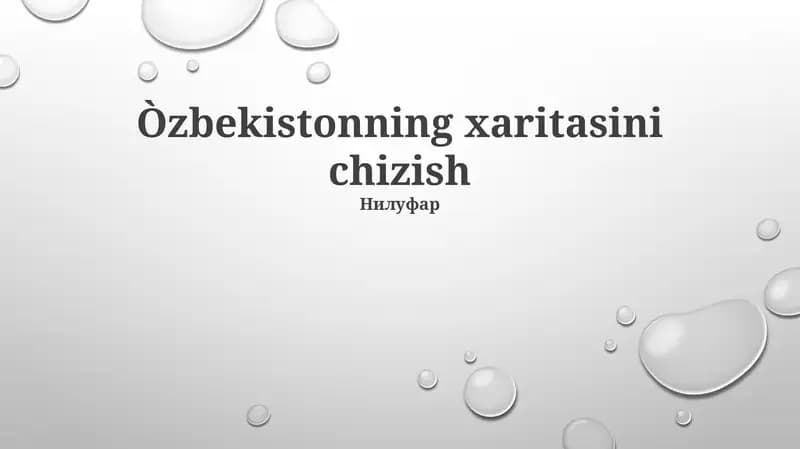 Òzbekistonning xaritasini chizish