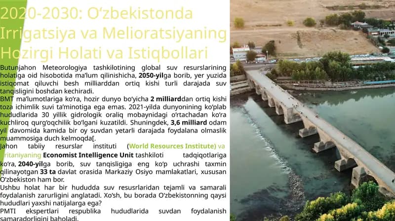 Suv xoʻjaligi va melioratsiyaga