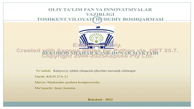 Markazdan qochma kompressorlar
