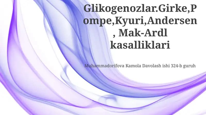 Glikogen saqlash kasalliklari