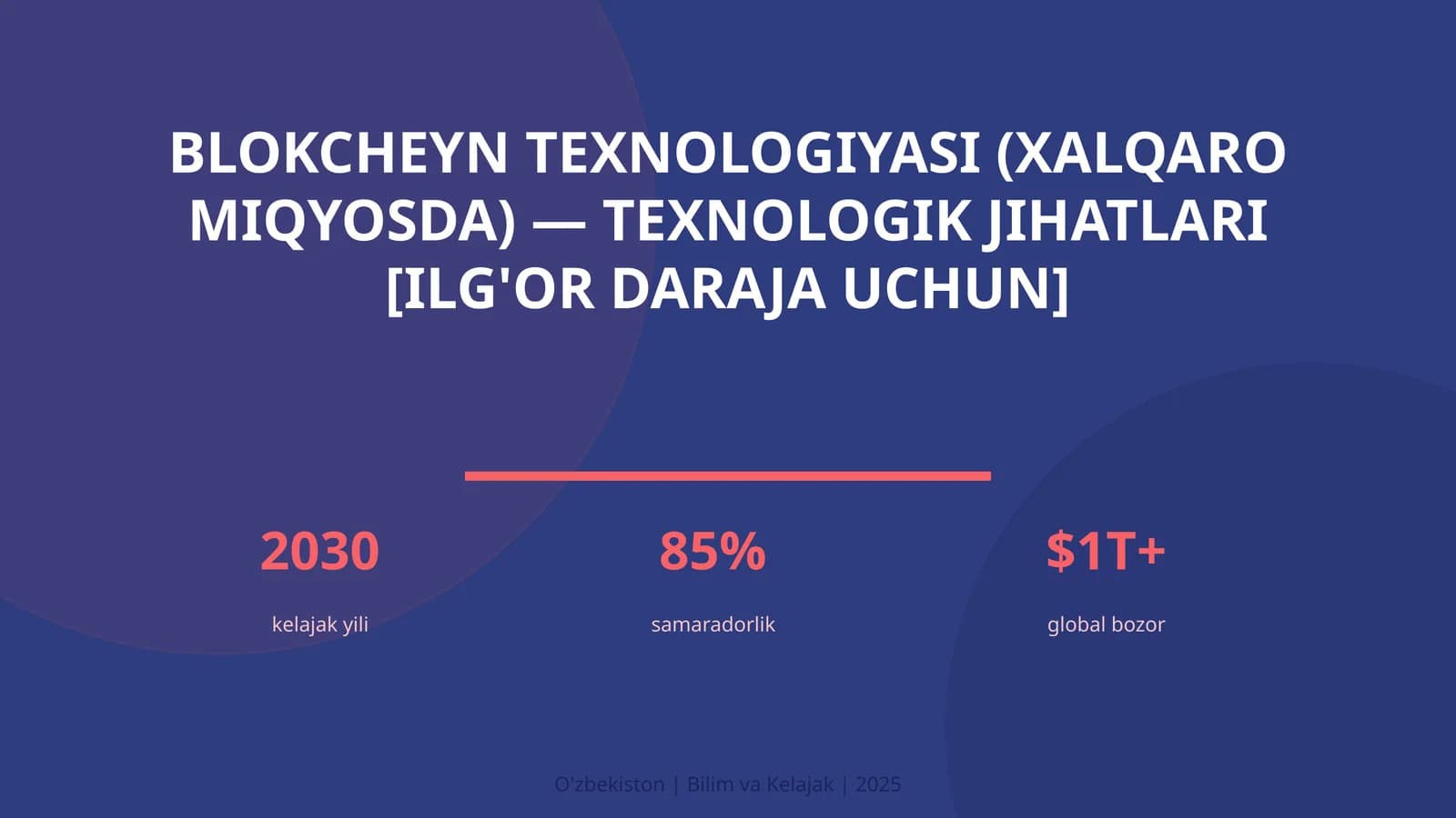 Blokcheyn texnologiyasi (xalqaro miqyosda) — texnologik jihatlari [ilg'or daraja uchun]