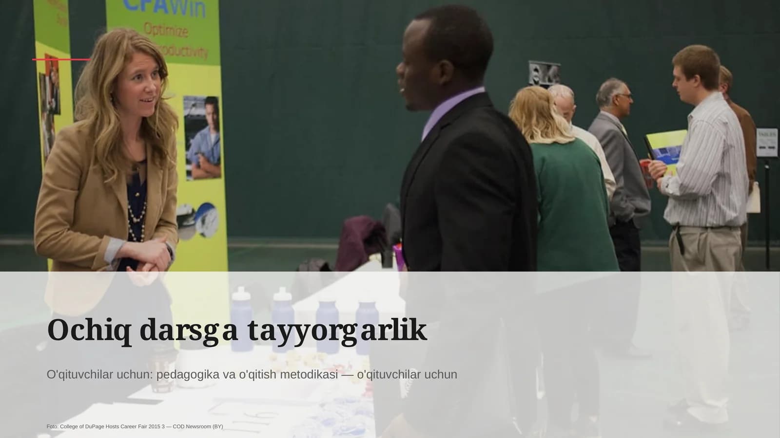 Ochiq darsga tayyorgarlik