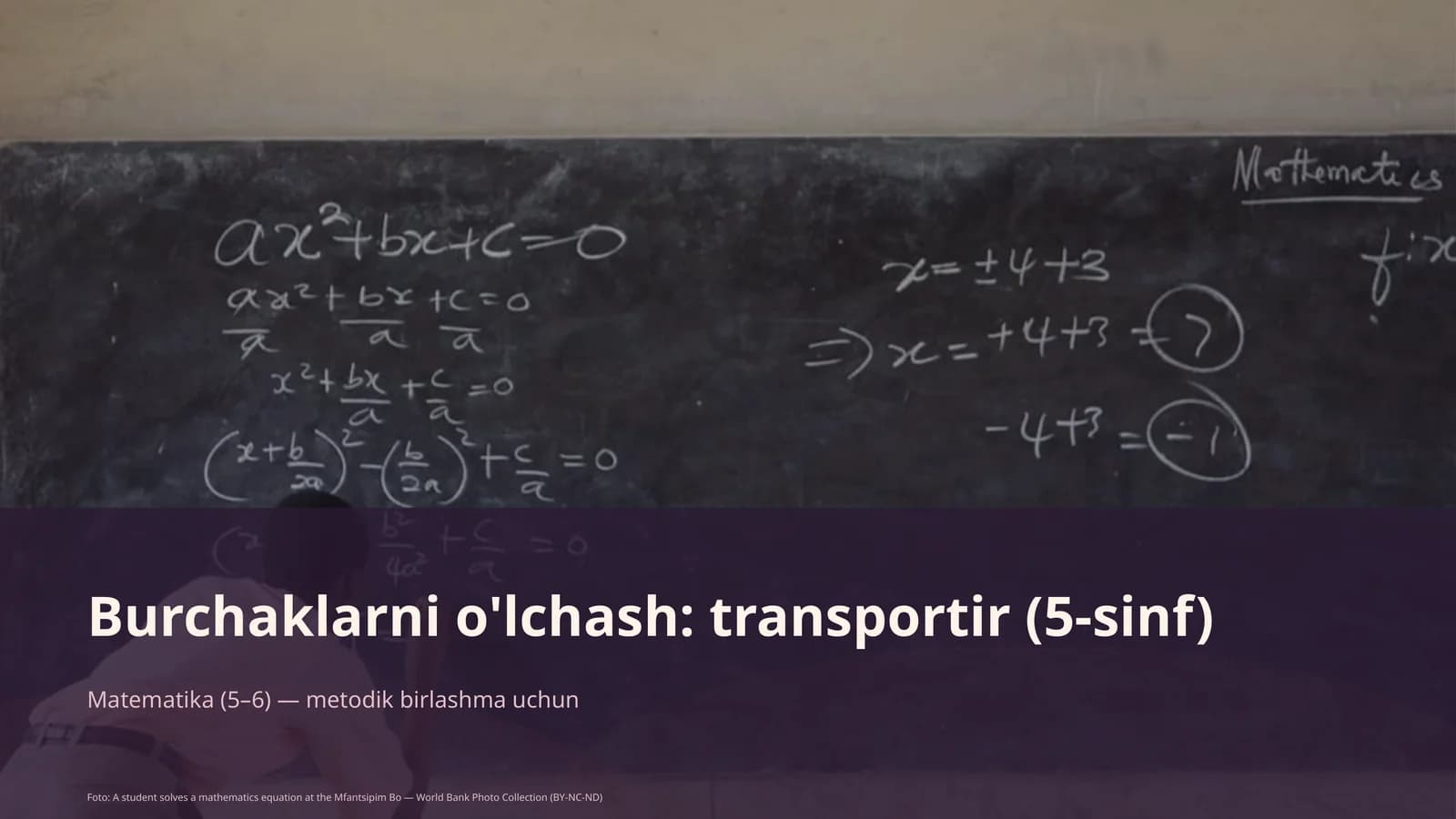 Burchaklarni o'lchash: transportir (5-sinf)