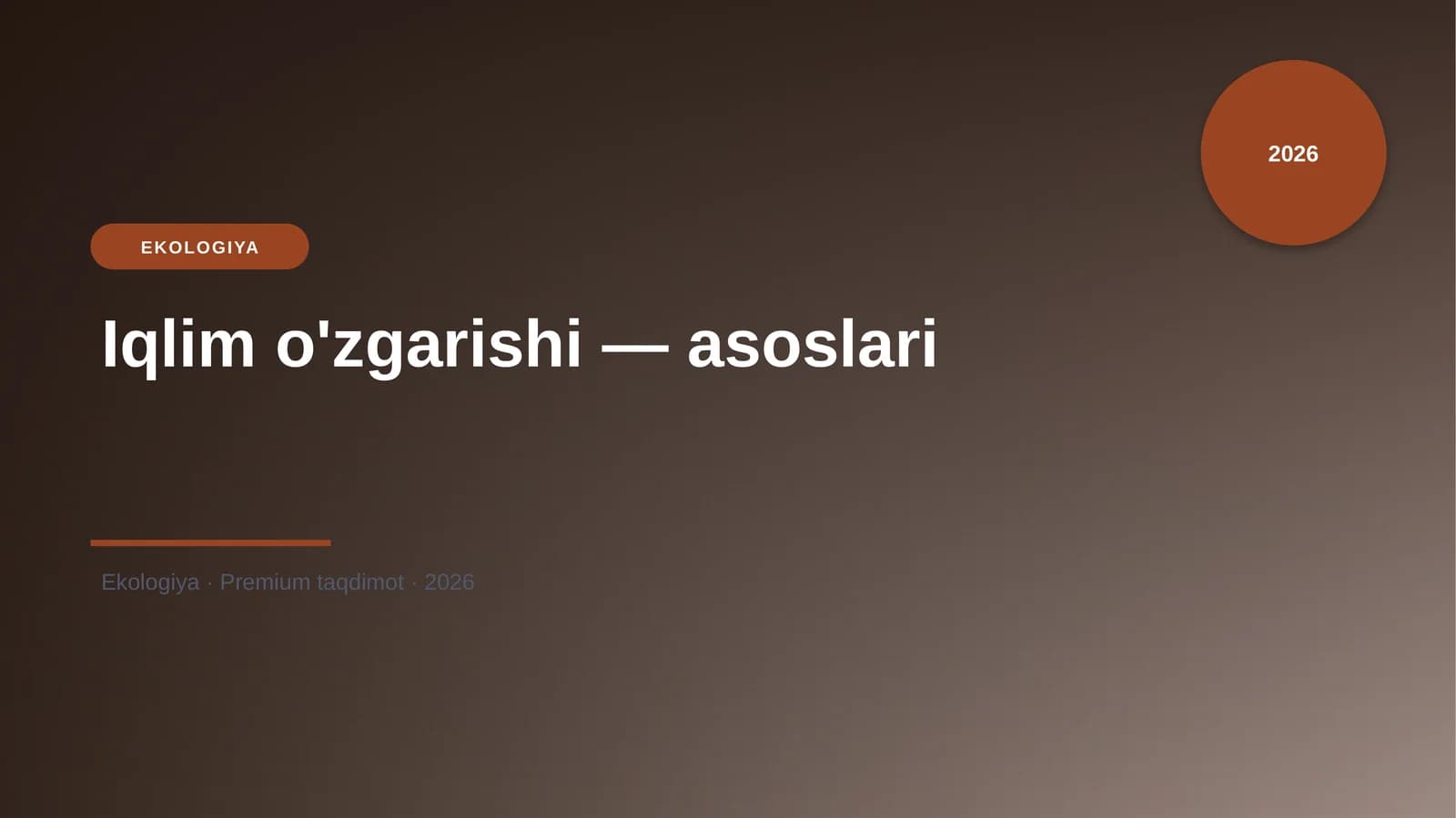 Iqlim o'zgarishi — asoslari