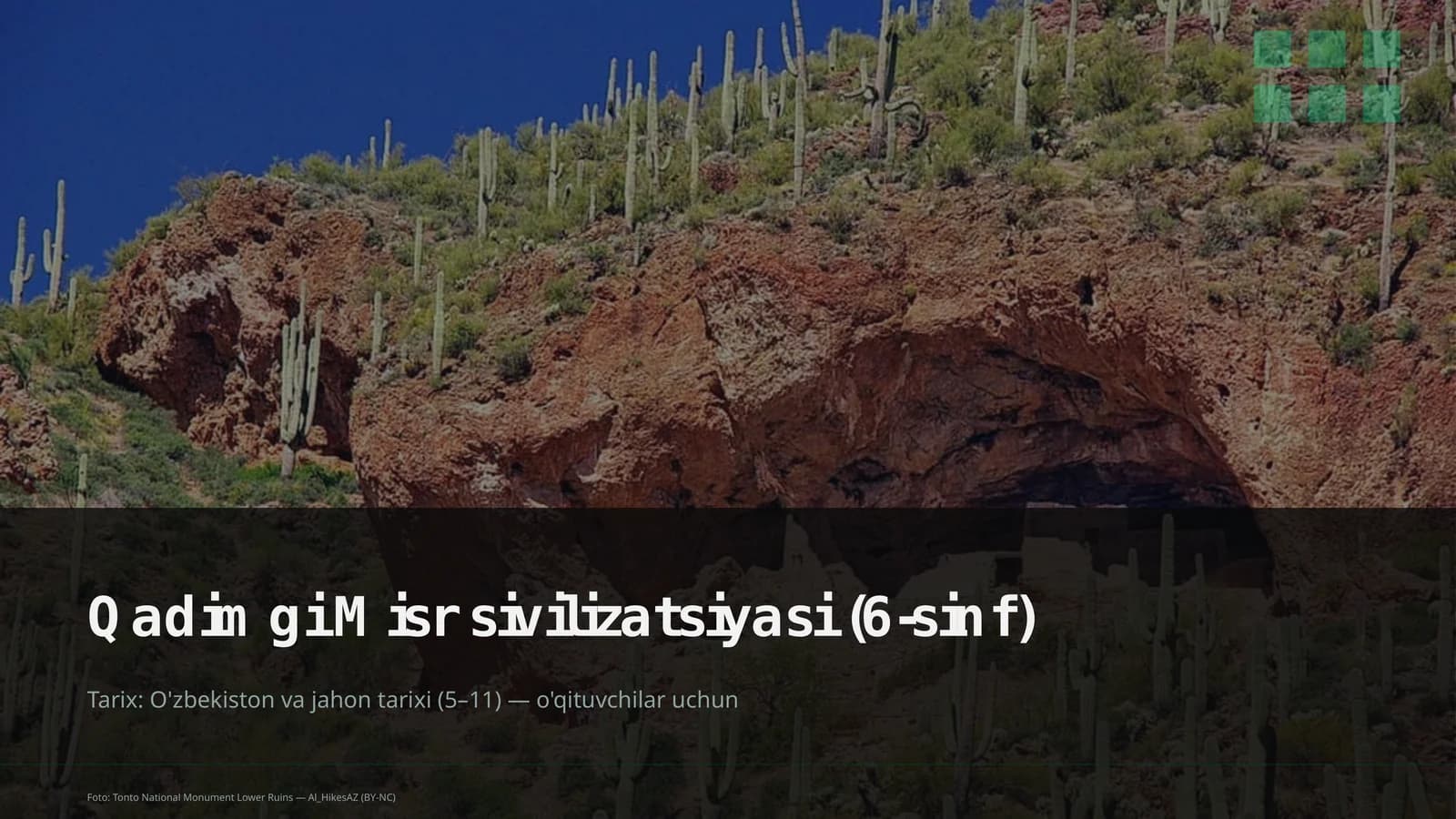 Qadimgi Misr sivilizatsiyasi (6-sinf)