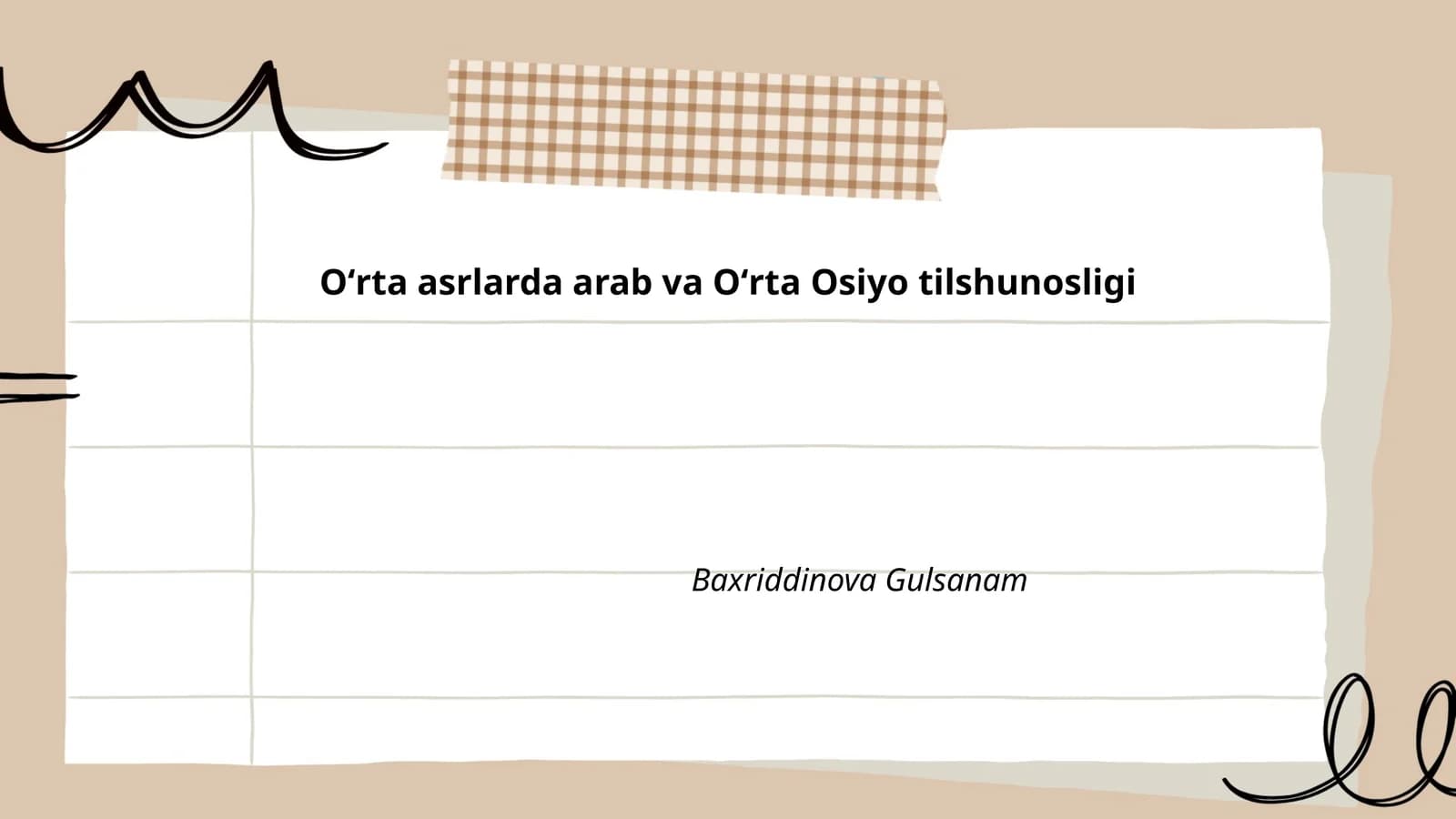 Oʻrta asrlarda arab va Oʻrta Osiyo tilshunosligi