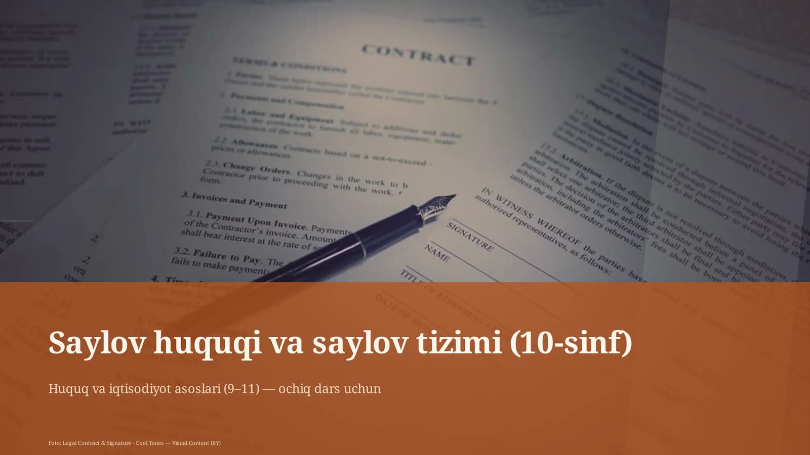 Huquq va iqtisodiyot asoslari (9–11)