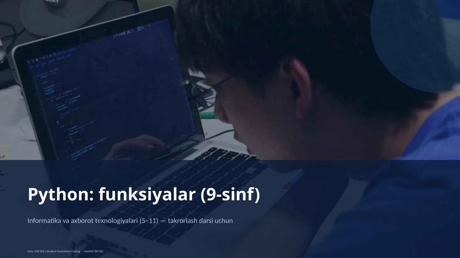 Python: funksiyalar (9-sinf)