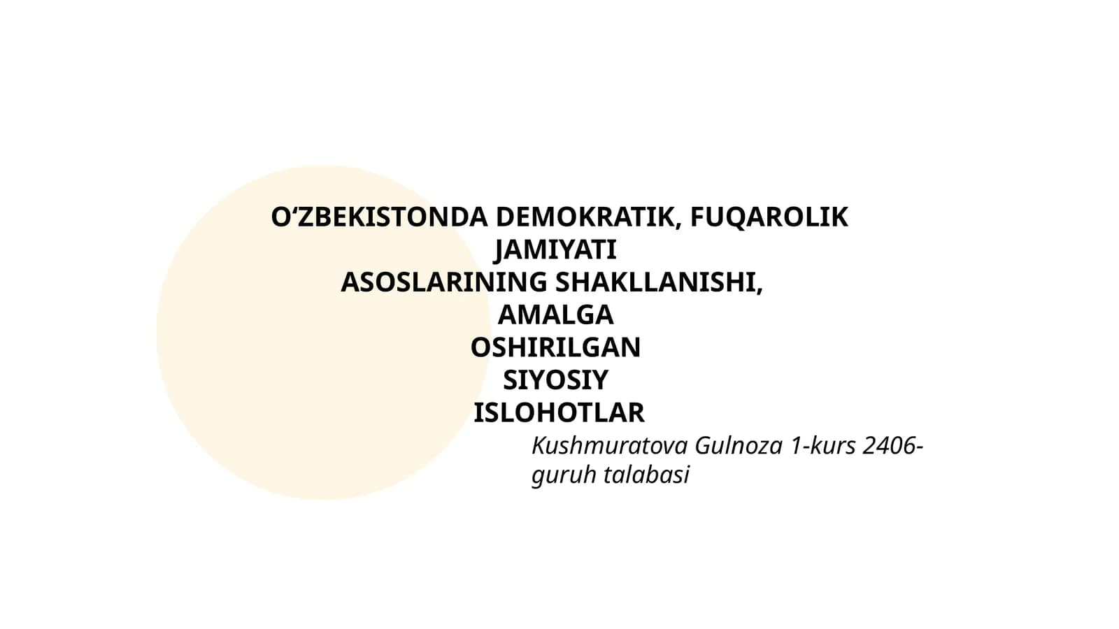 O‘zbekiston Mustaqillikka Erişgat Zamin Yaratuvchi Shart-sharoitlar
