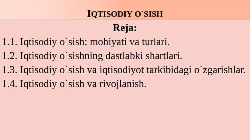 Iqtisodiy o`sish