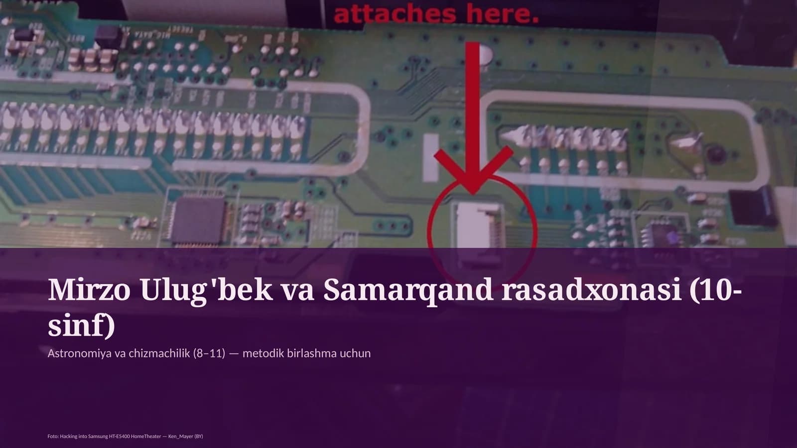 Mirzo Ulug'bek va Samarqand rasadxonasi (10-sinf)