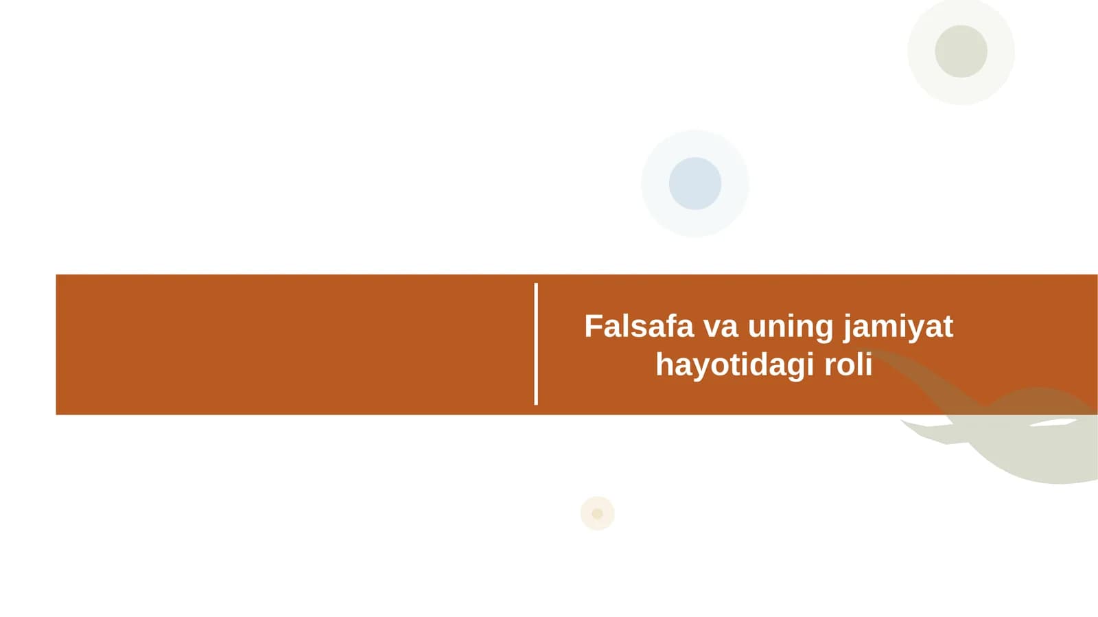 Falsafa va uning jamiyat hayotidagi roli