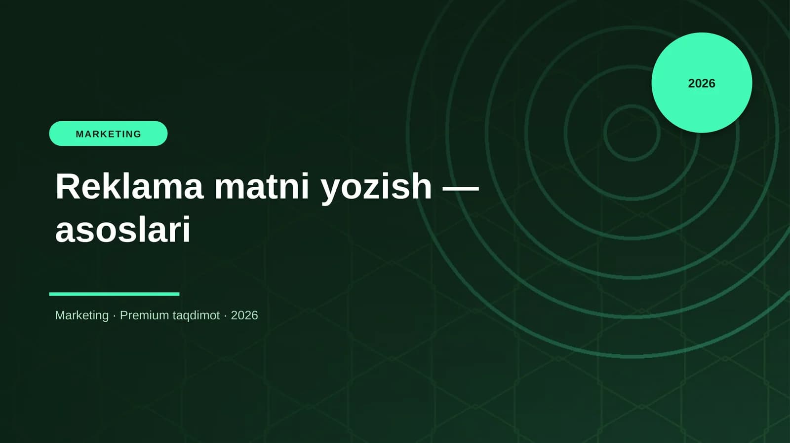 Reklama matni yozish — asoslari