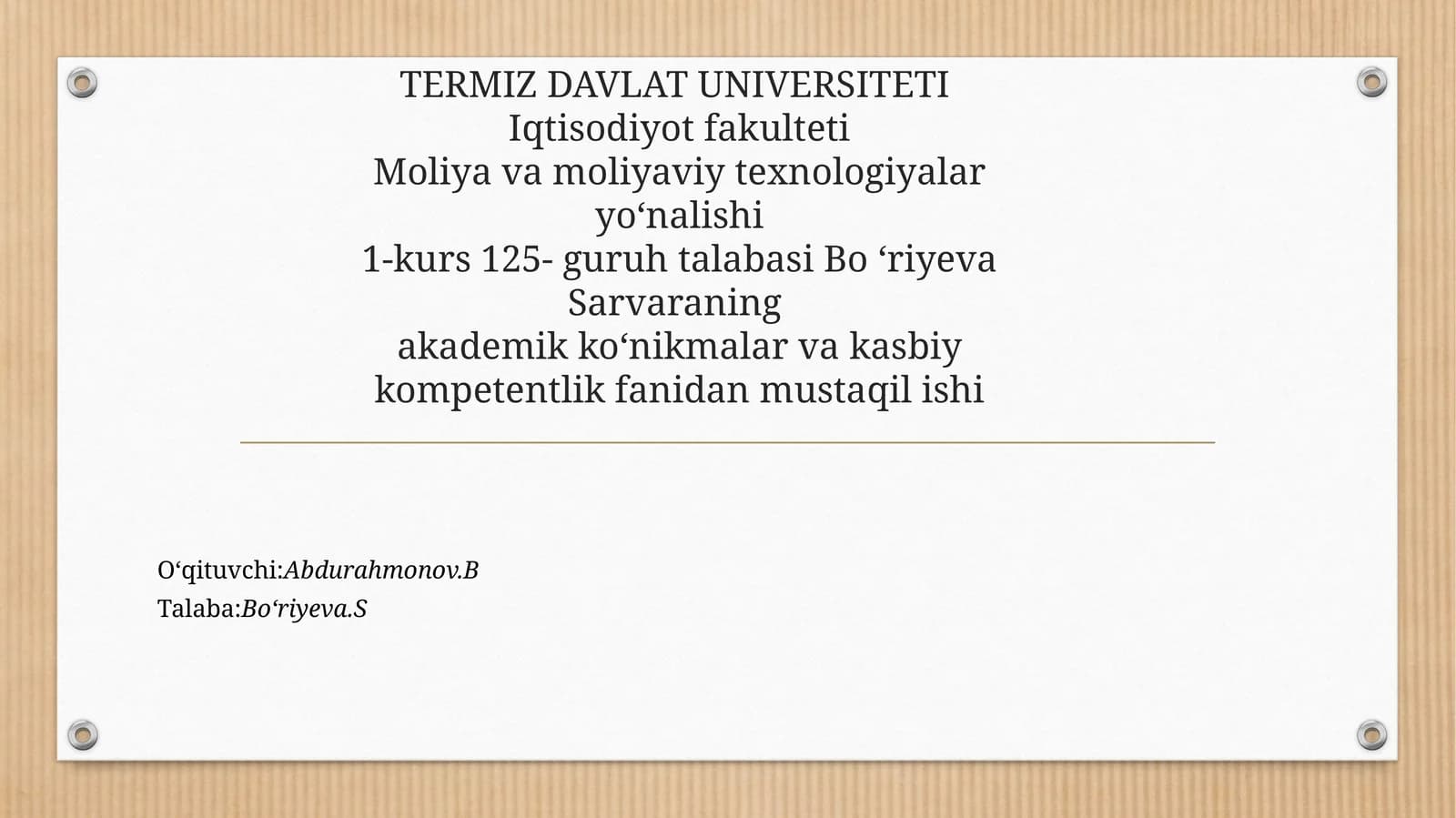 Vaqtniboshqarish (time management) ko‘nikmasi