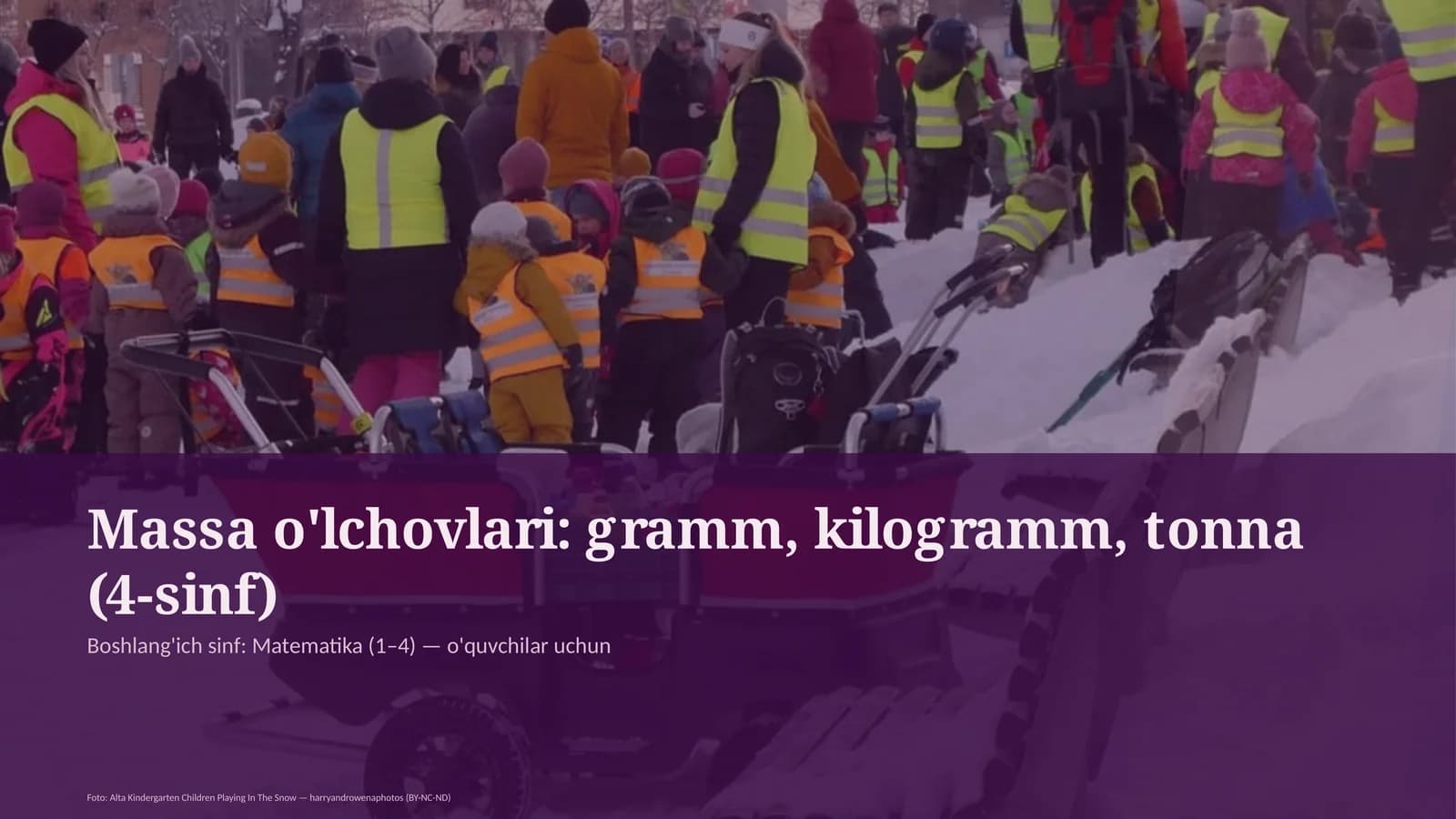 Massa o'lchovlari: gramm, kilogramm, tonna (4-sinf)