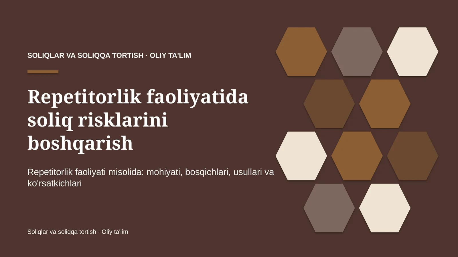 repetitorlik faoliyatida soliq risklarini boshqarish 3925