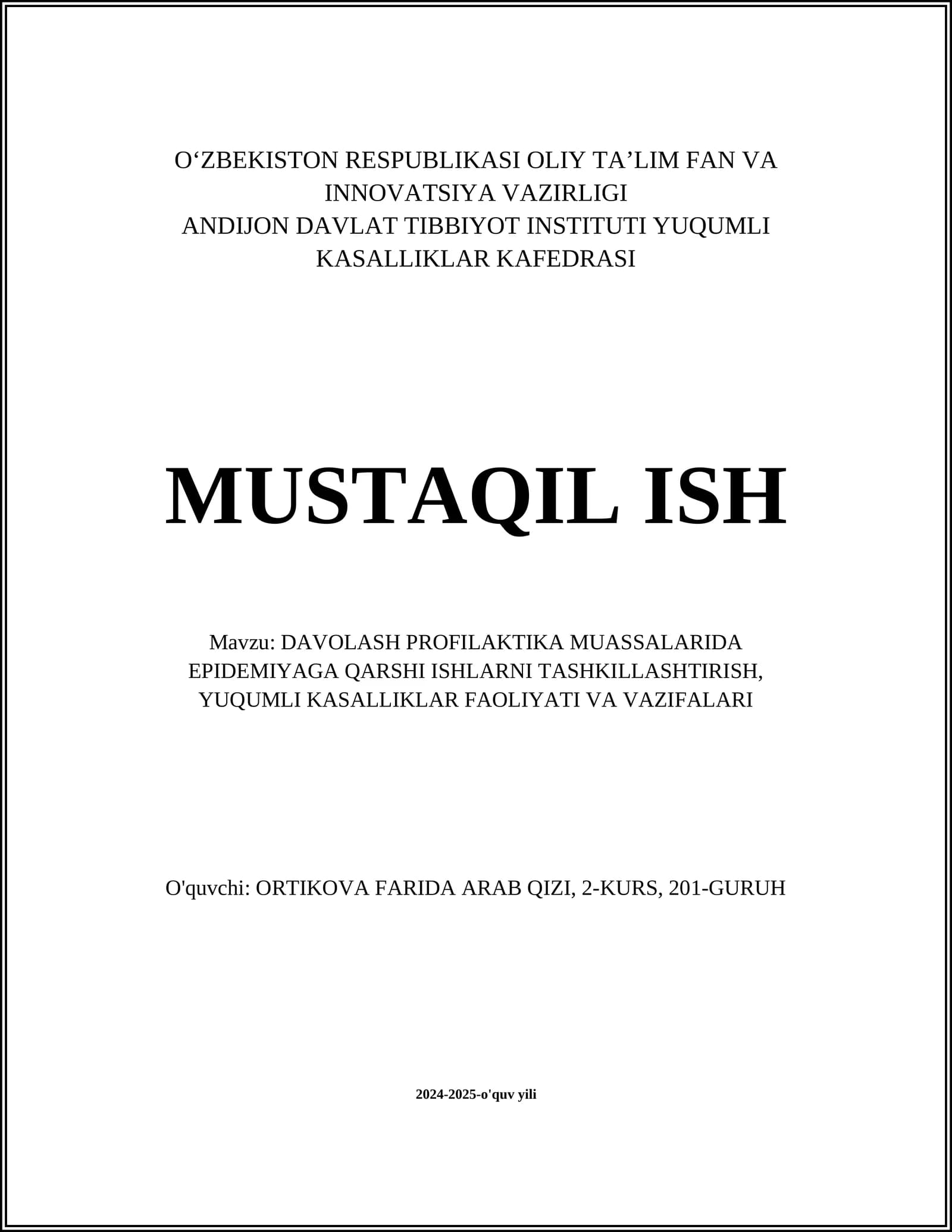 YUQUMLI KASALLIKLAR KAFEDRASI