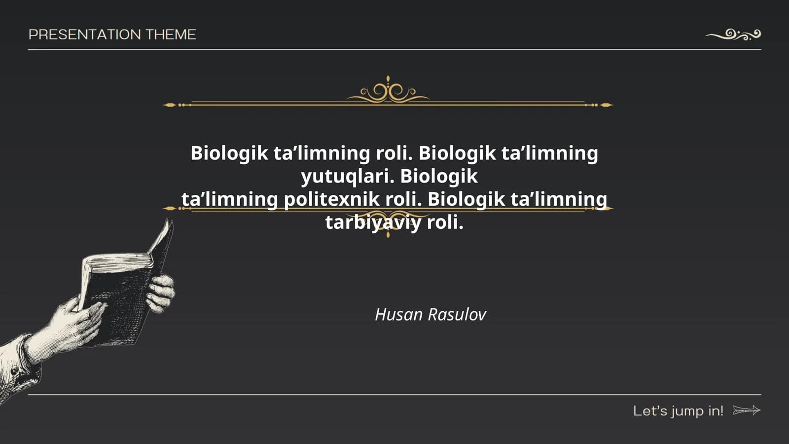 Biologik ta'limning roli