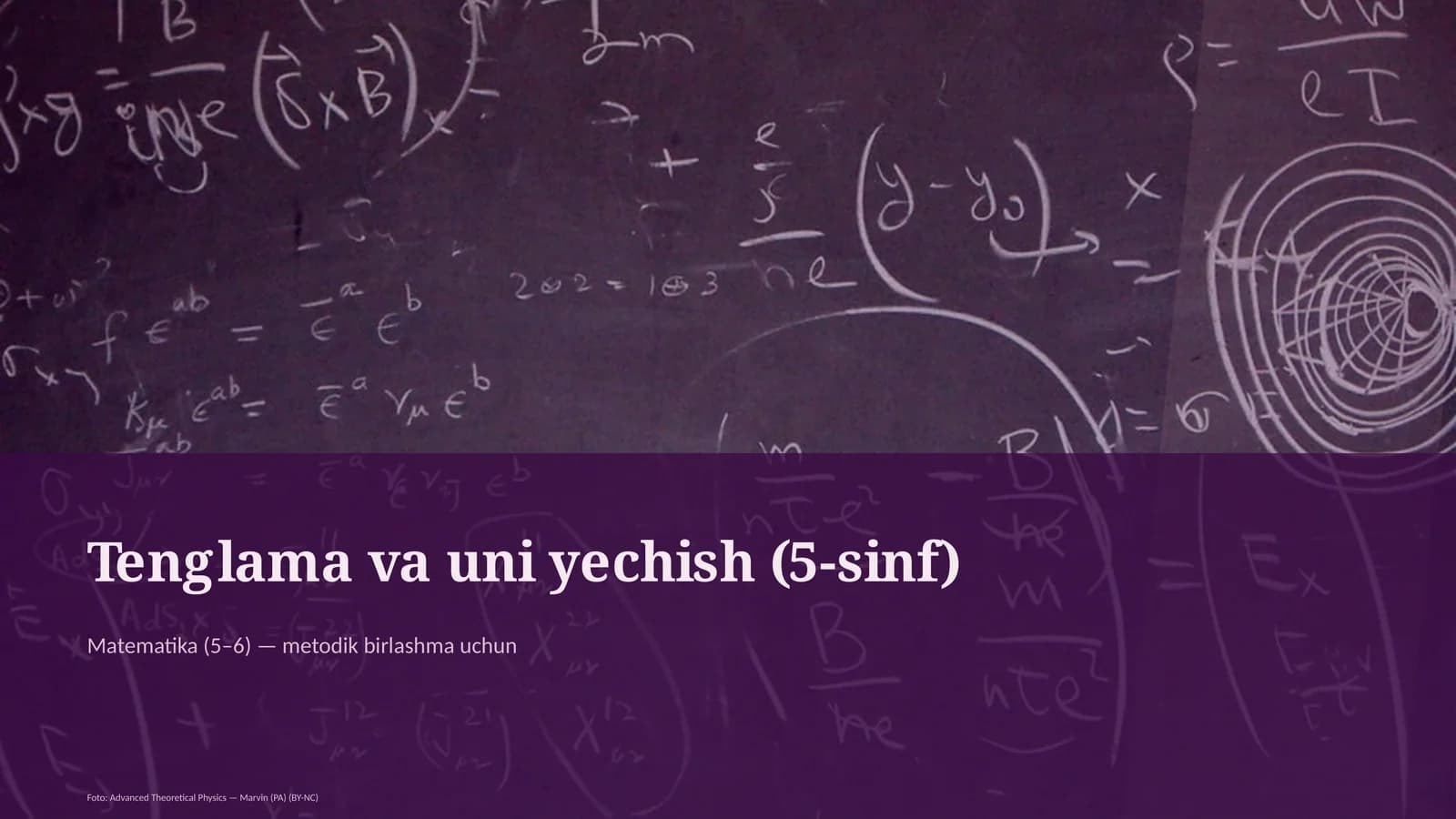 Tenglama va uni yechish (5-sinf)