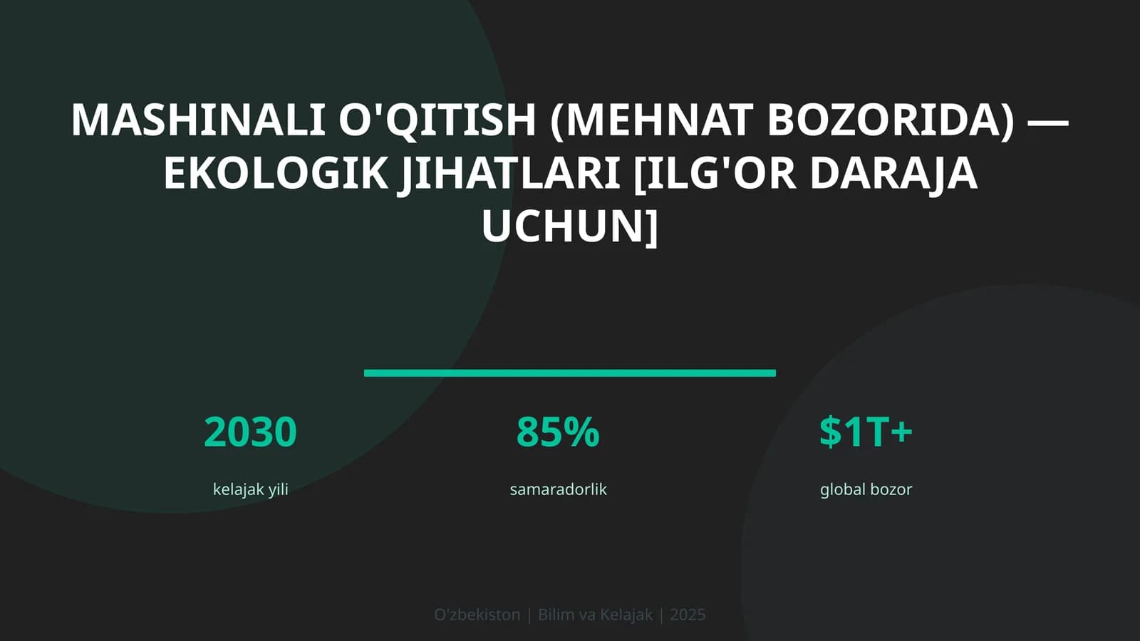 Mashinali o'qitish (mehnat bozorida) — ekologik jihatlari [ilg'or daraja uchun]