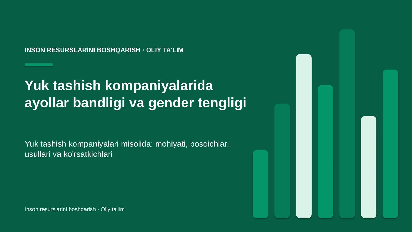 yuk tashish kompaniyalarida ayollar bandligi va gender tengligi 7678