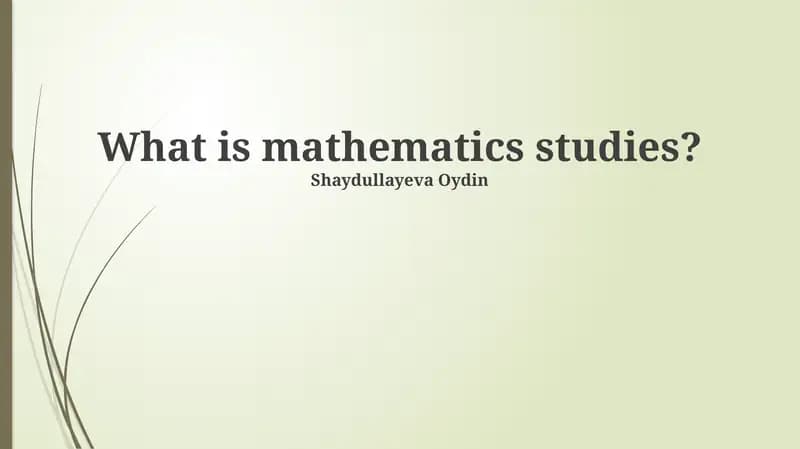 Matematika O'qish
