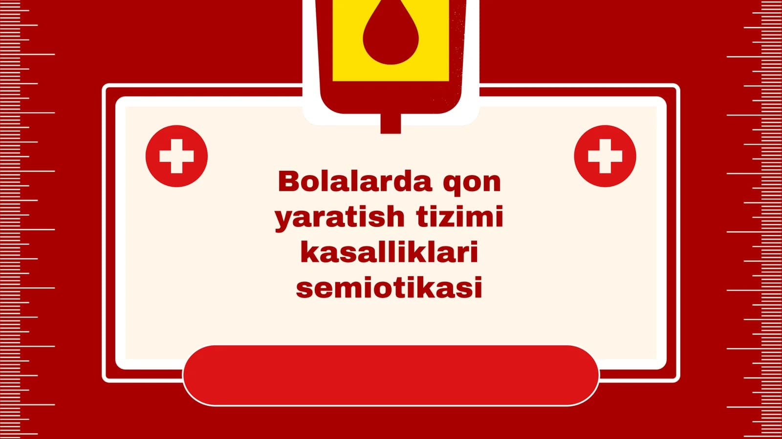 Bolalarda qon yaratish tizimi kasalliklari semiotikasi