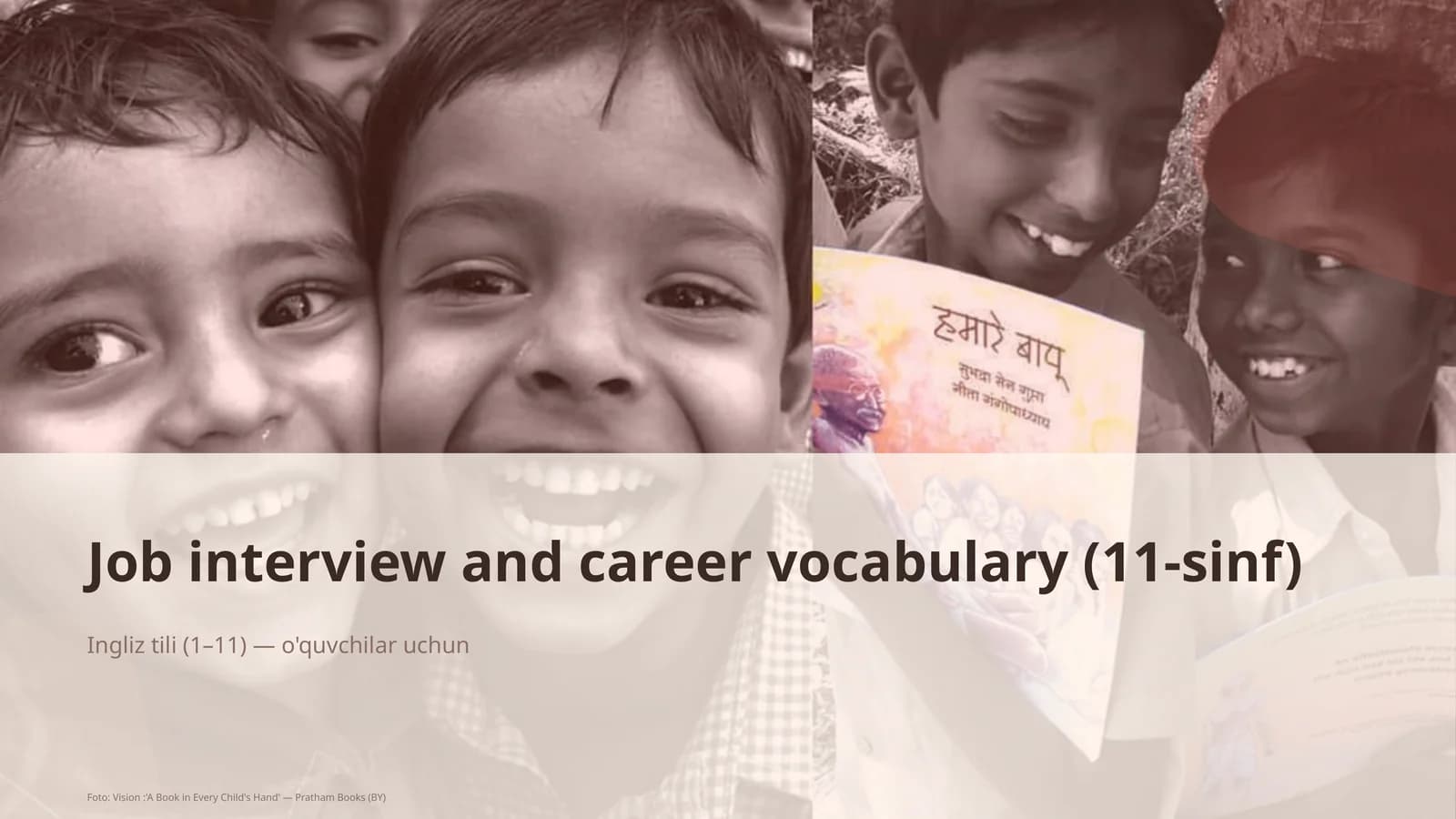 Job interview and career vocabulary (11-sinf)