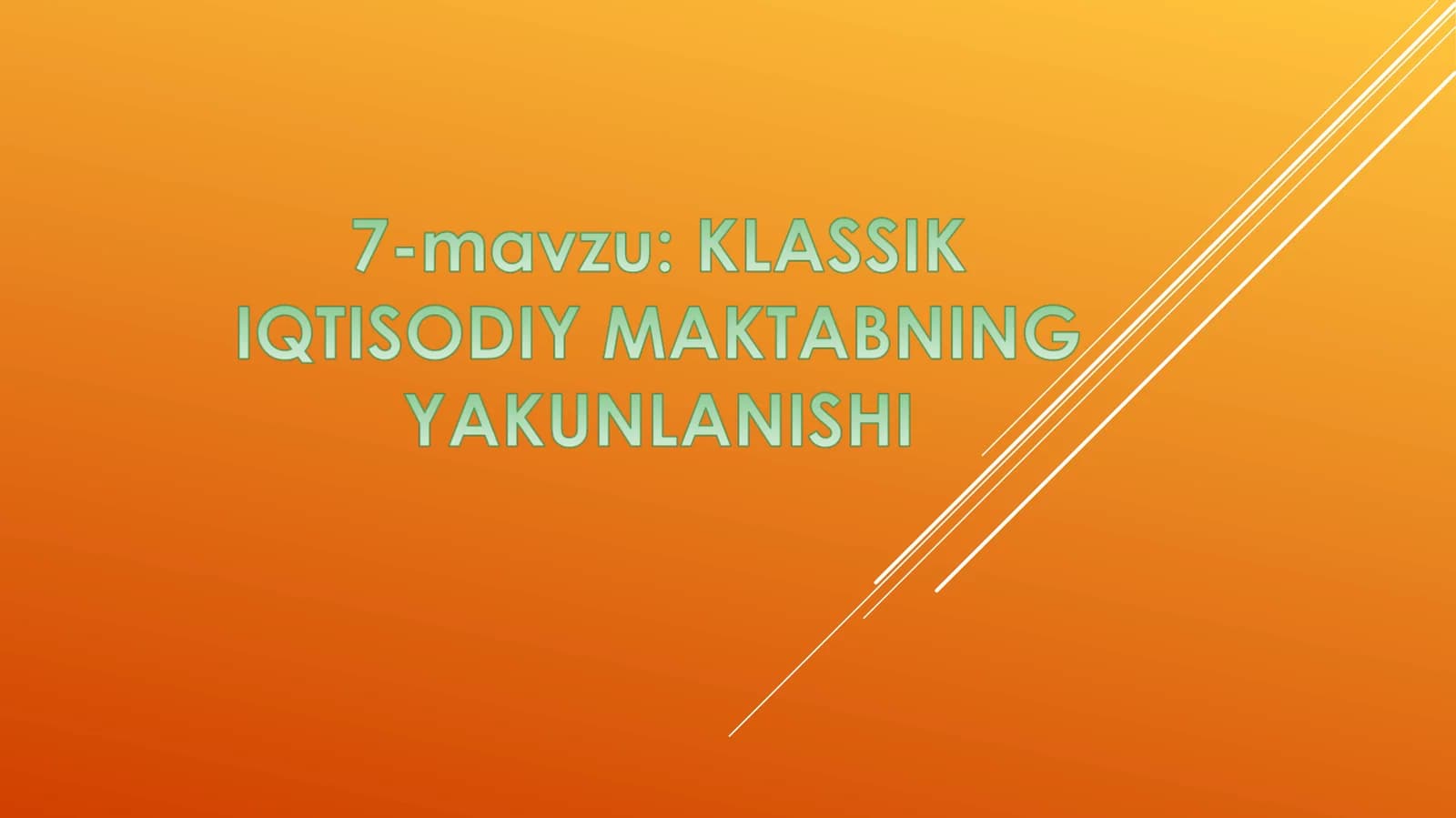 J.S. Mill va Karl Marksning iqtisodiy nazariyasi