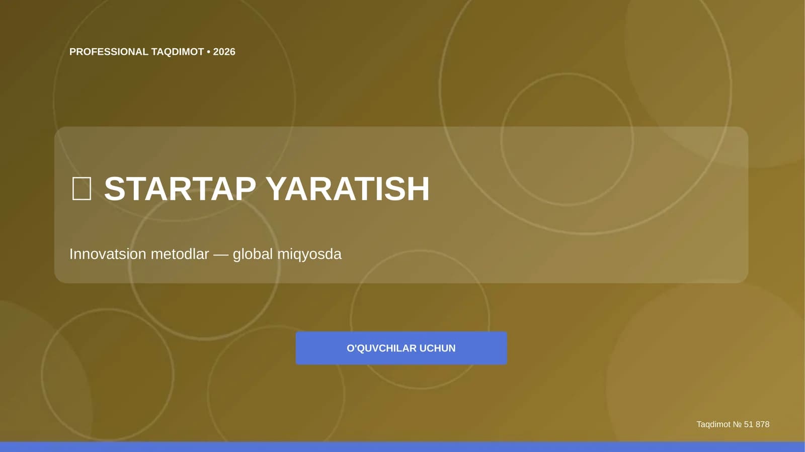 Startap yaratish: innovatsion metodlar (global miqyosda) [o'quvchilar uchun]