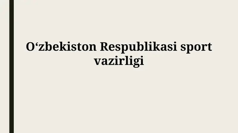 O'zbekiston Respublikasi Sport vazirligi
