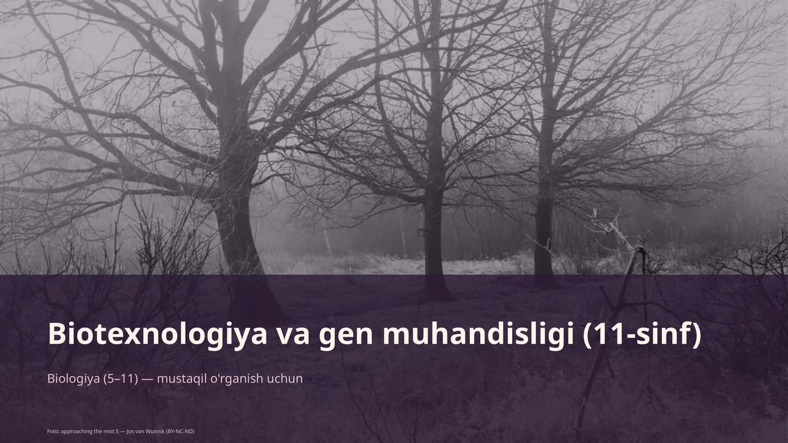 Biotexnologiya va gen muhandisligi (11-sinf)