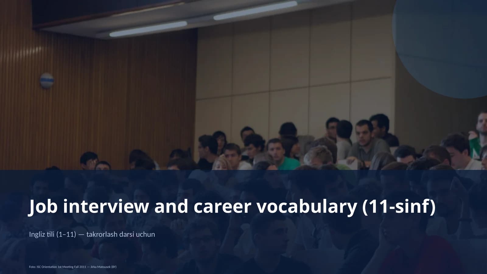 Job interview and career vocabulary (11-sinf)