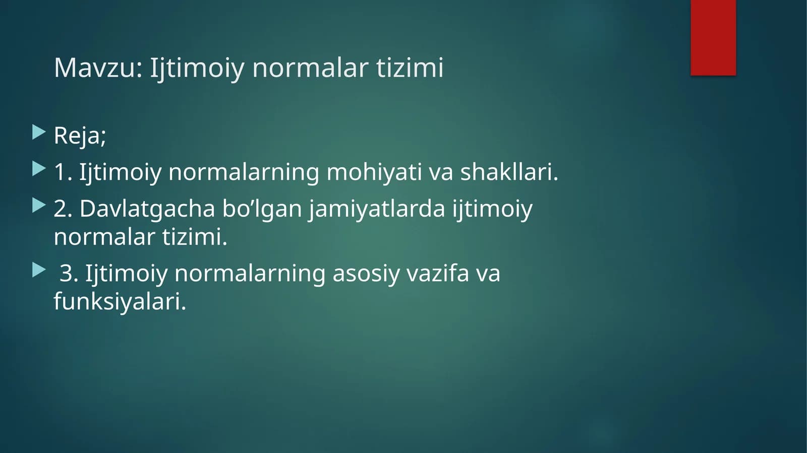 Ijtimoiy normalar tizimi