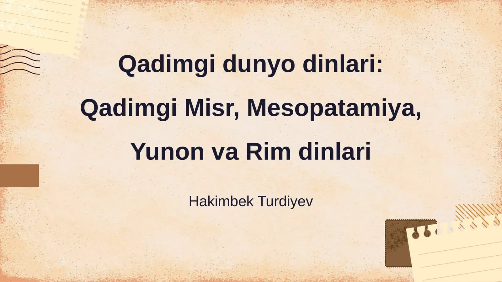 Qadimgi dunyo dinlari: Qadimgi Misr, Mesopatamiya, Yunon va Rim dinlari