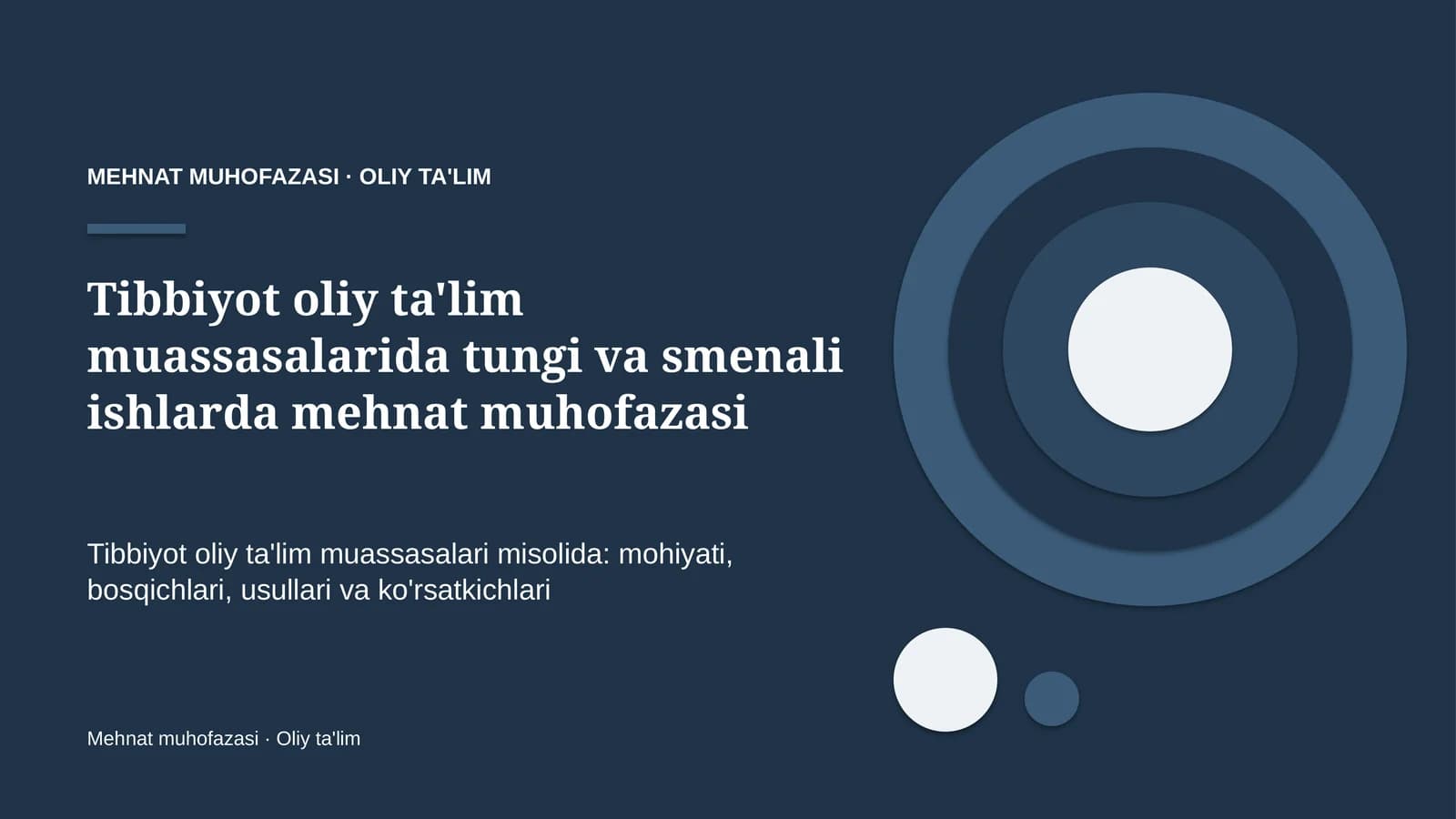 tibbiyot oliy ta'lim muassasalarida tungi va smenali ishlarda mehnat muhofazasi 3972