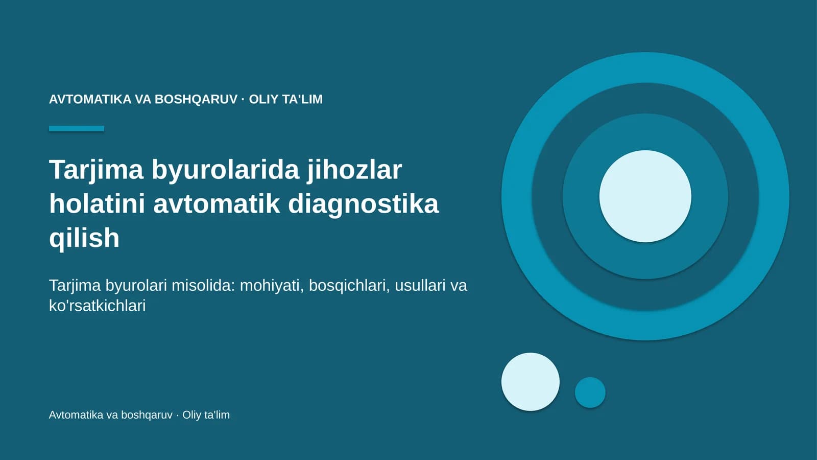 tarjima byurolarida jihozlar holatini avtomatik diagnostika qilish 3370