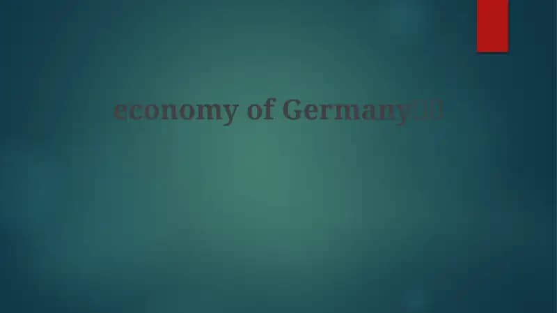 Economy of Germany