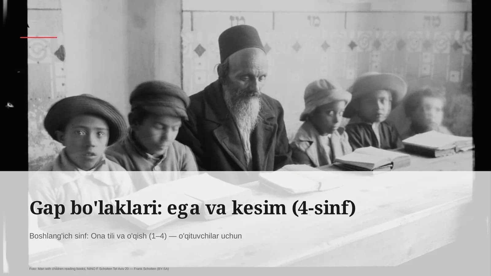 Gap bo'laklari: ega va kesim (4-sinf)
