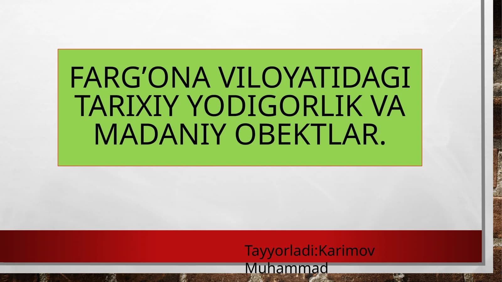 Farg’onaviy tarixiy qoriblar