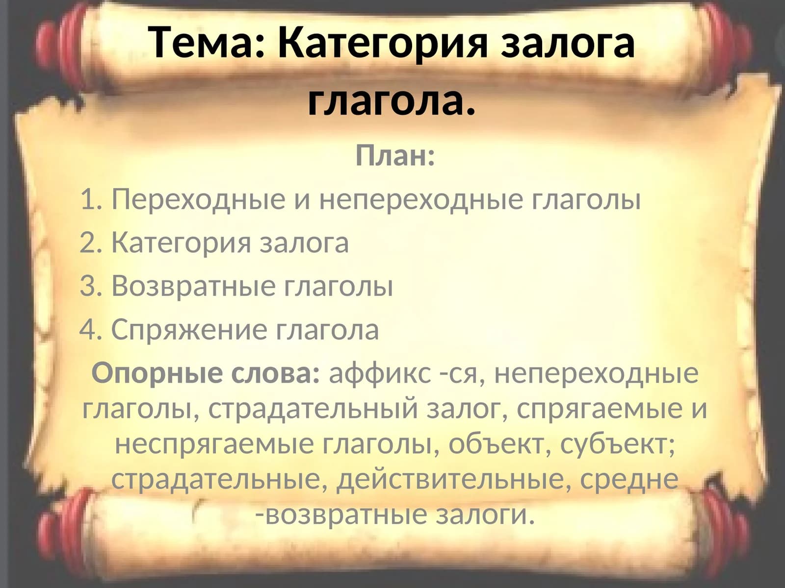 Категория залога глагола